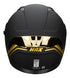 Casco Integral Para Moto Hax Obsidian Solid Negro/ Oro Mate